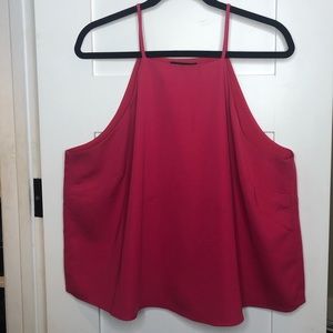 Dark pink sleeveless top